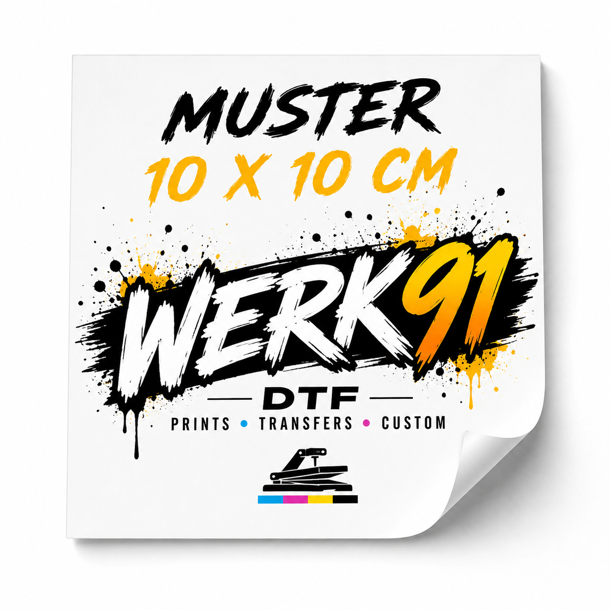 WERK91 DTF Muster 10 × 10 cm